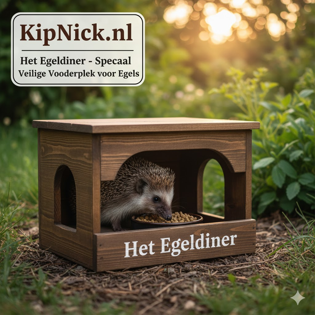Picknicktafel voor egels met beschermd voer