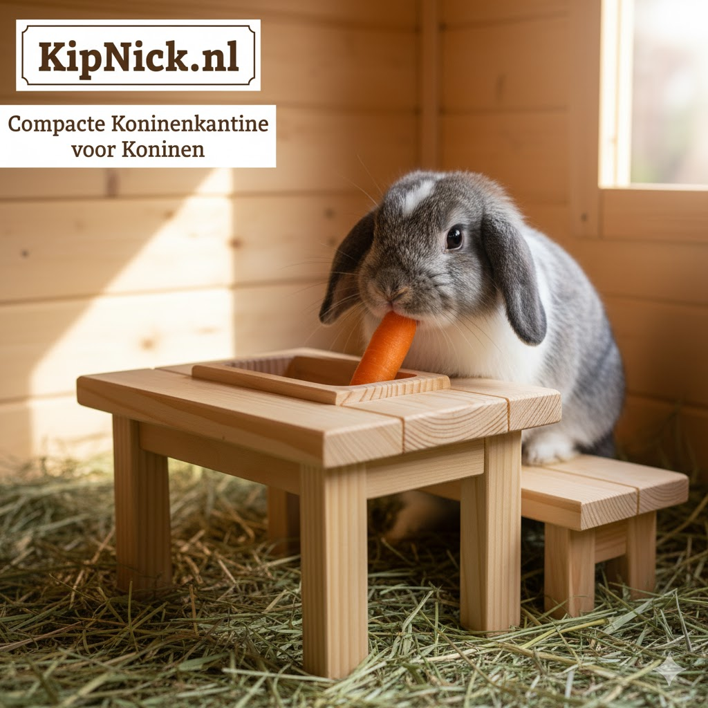 Compacte picknicktafel voor konijnen