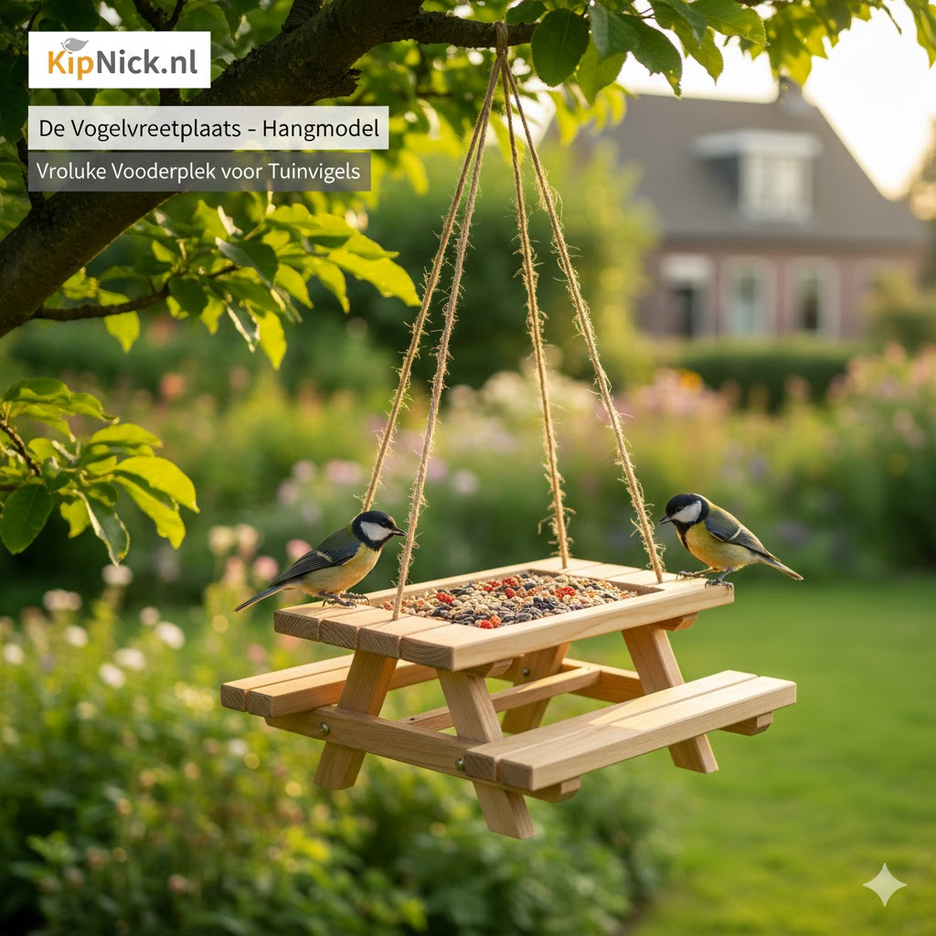 Hangende vogelvreetplaats picknicktafel